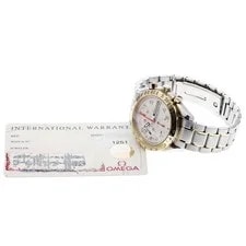 Omega — Omega Speedmaster 3313.33 Automatic 39mm Papers Silver Chronograph — Watch — resale