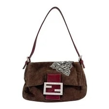 Fendi — Fendi Mini Mamma Baguette Embroidery Handle — Handbag — resale