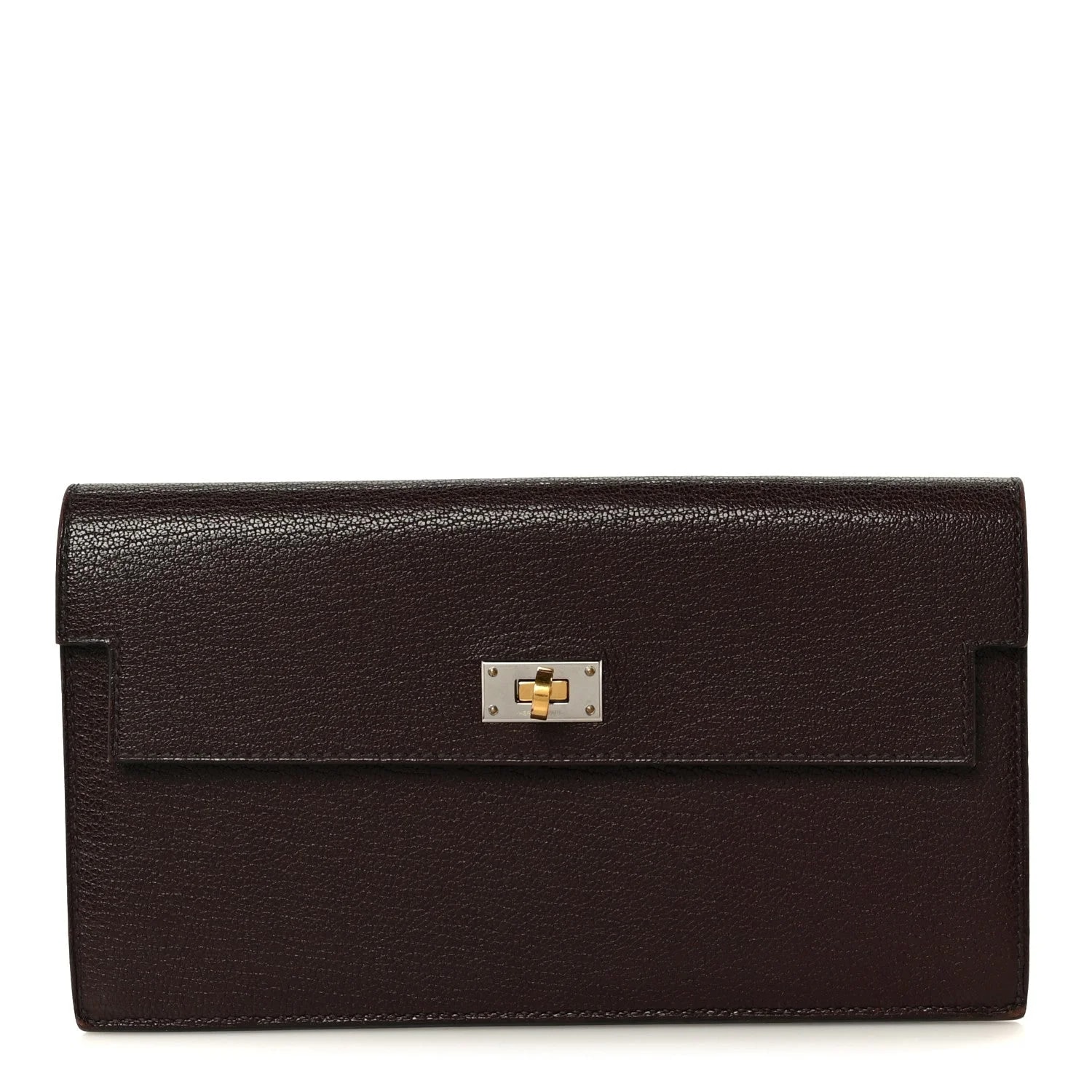 Hermès — Chamkila Kelly Pocket Long Wallet Ebene — Accessory — resale