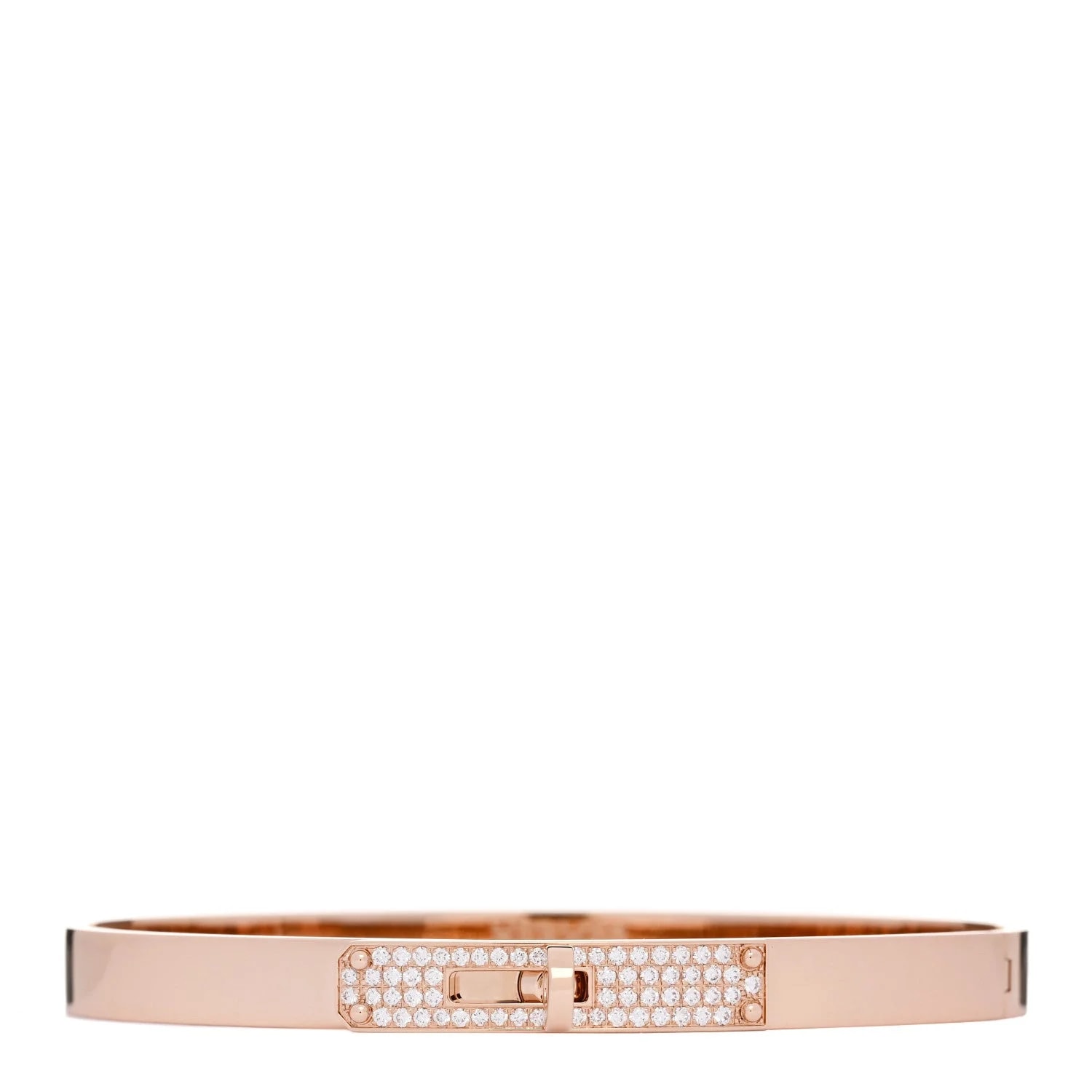 Hermès — 18K Rose Gold Kelly Pave ST — Jewelry — resale