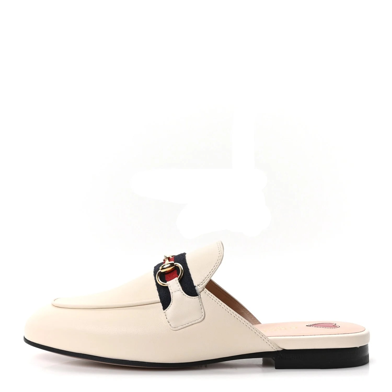 Gucci — Malaga Kid Web Princetown Slippers 35 Mystic — Designer Shoe — resale