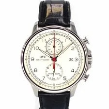 IWC — IWC Portugieser IW390206 Stainless Steel Leather Diamond 45mm #KNW1796 — Watch — resale