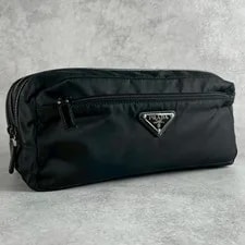 Prada — Prada Triangle W Zip Double Zipper — Handbag — resale