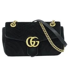 Gucci — Gucci I GG Marmont Chain Pochette Veet 443497 r10_0709 — Handbag — resale