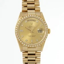 Rolex Day-Date 18338A 36mm Yellow Gold Champagne #WW7789