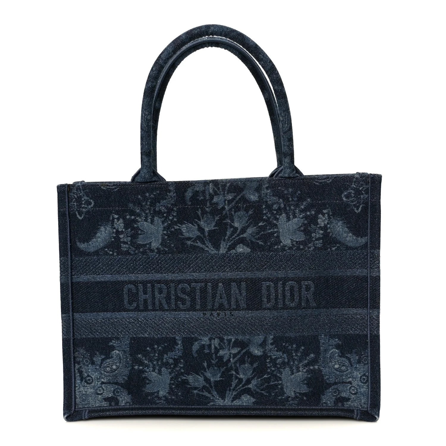Dior — Flowers Embroidered Medium Book Tote — Handbag — resale