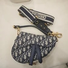 Dior — Dior Saddle Embroidered Monogram Print Magnetic Buckle - Excellent #7NKTCY — Handbag — resale