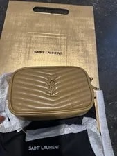 Saint Laurent — Saint Laurent Lou Camera Chevron Mini - Tabac — Handbag — resale