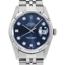 Rolex — Rolex Datejust 10P Diamond 16234G Blue A Number Second Hand — Watch — resale
