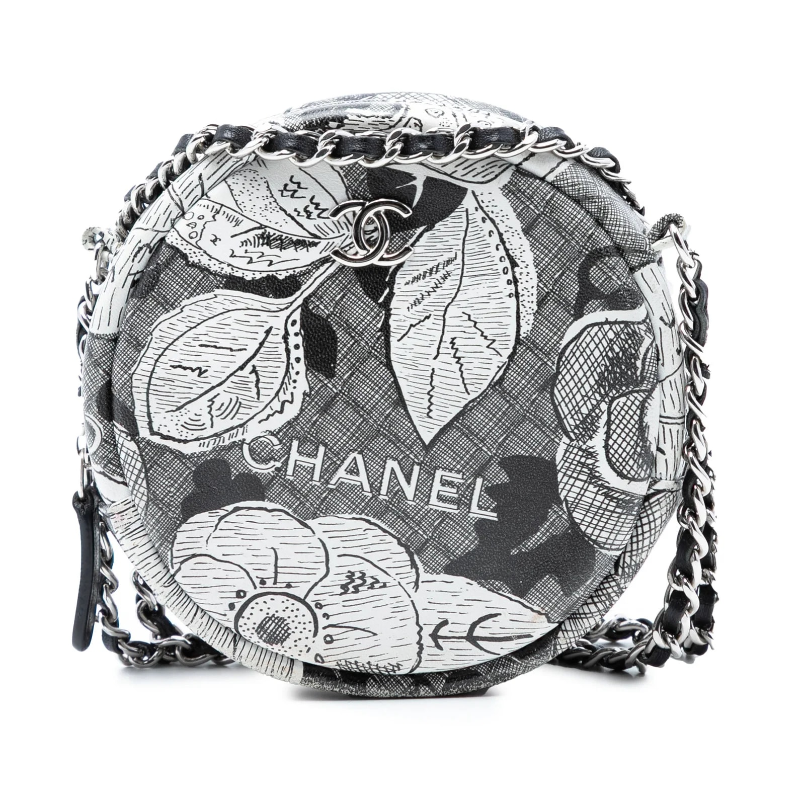 Chanel — CC Floral Round on Chain — Handbag — resale