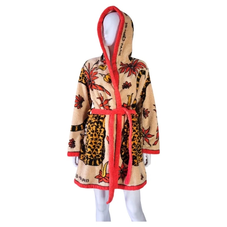 Christiane Vauzelles, Hermès — Hermès - Bathrobe "Les Leopards" By Christiane Vauzelles — Designer Shoe — resale