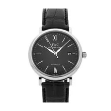 IWC — IWC Portofino Steel Auto 40mm Black Dial Strap IW3565-02 — Watch — resale
