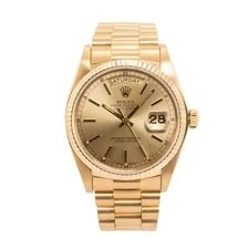 Rolex — Rolex Day Date 36MM 18038 Champagne Dial Quick Set 18K Yellow Gold — Watch — resale