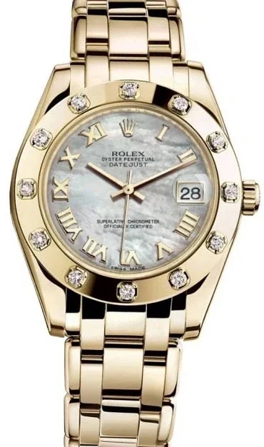 Worldofluxuryus — Rolex Pearlmaster 18K Yellow Gold & Diamonds Lady's — Watch — resale