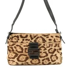 Fendi — Fendi Leopard Haircalf 26566 One 2308 26566 089 #TZB684 — Handbag — resale