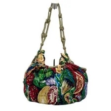 Bottega Veneta — Bottega Veneta Fruit Print Drawstring — Handbag — resale