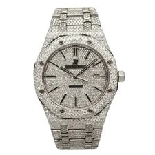 Audemars Piguet — Audemars Piguet Royal Oak 41mm Steel Silver Dial Diamond Custom 15400St — Watch — resale