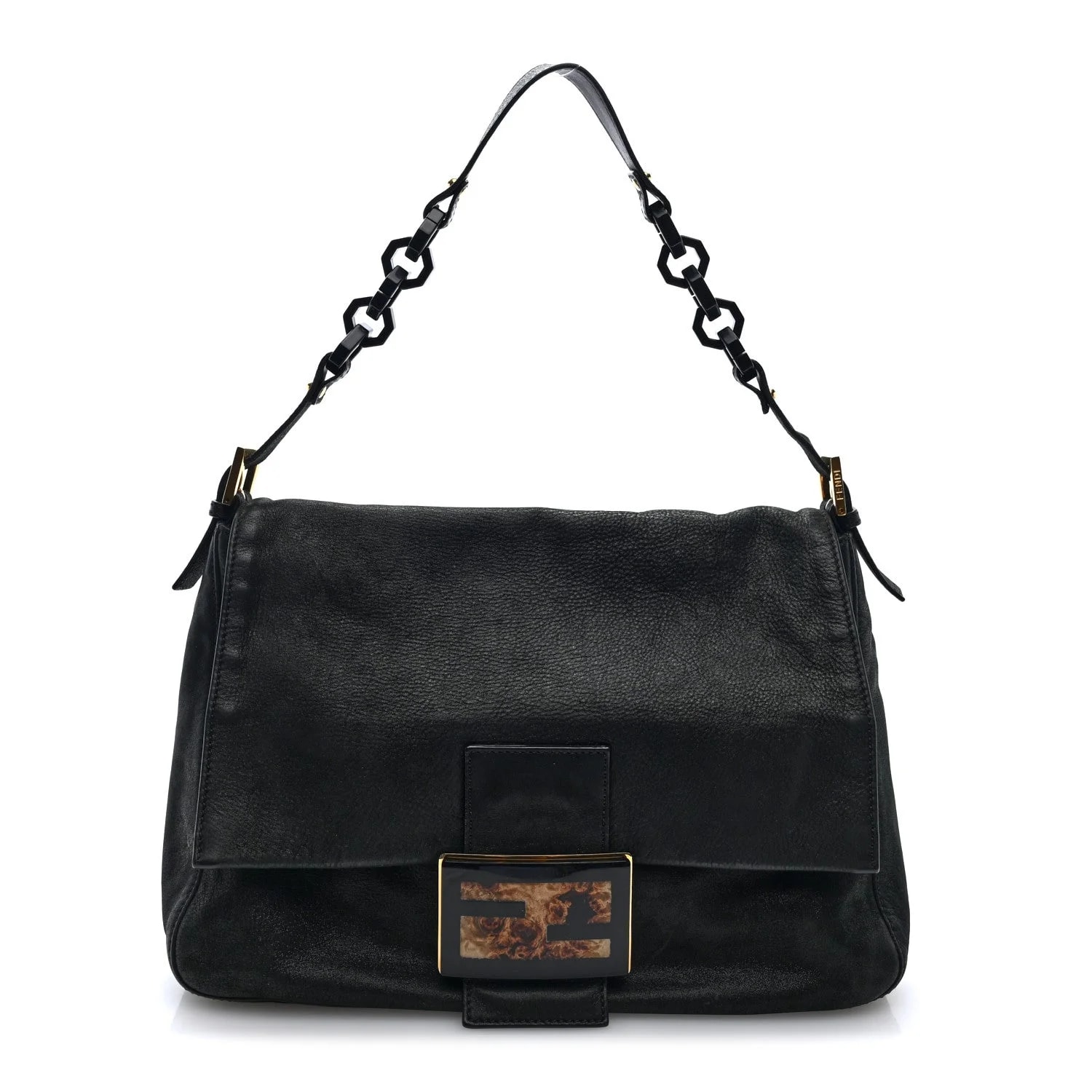 Fendi — Vitello Savana Big Forever Mama Baguette Dark — Handbag — resale