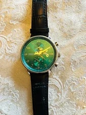 IWC — IWC Portugieser Chronograph Automatic Green Dial Black Leather Strap — Watch — resale