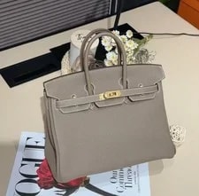 Hermès — Auth Hermès Birkin 25 Top Handle Etoupe Collector — Handbag — resale