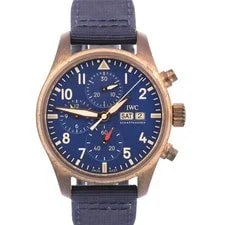 IWC — Papers IWC Pilot Chronograph Blue Leather Bronze 41mm IW388109 BOX — Watch — resale