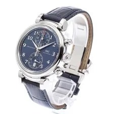IWC — IWC DA Vinci IW393402 Chronograph Automatic 42mm SS Navy Leather Strap #C115 — Watch — resale