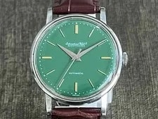 IWC — IWC Old Inter Green Dial Cal.853 Automatic 34mm Stainless Steel Leather — Watch — resale