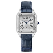 Cartier — Cartier Santos-Dumont Large Model Quartz Steel Leather 43.5 X 31.4 Mm WSSA0085 — Watch — resale