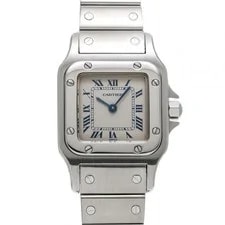 Cartier — Cartier Santos W20017D6 35mm Stainless Steel / 54079 White #WW2443 — Watch — resale