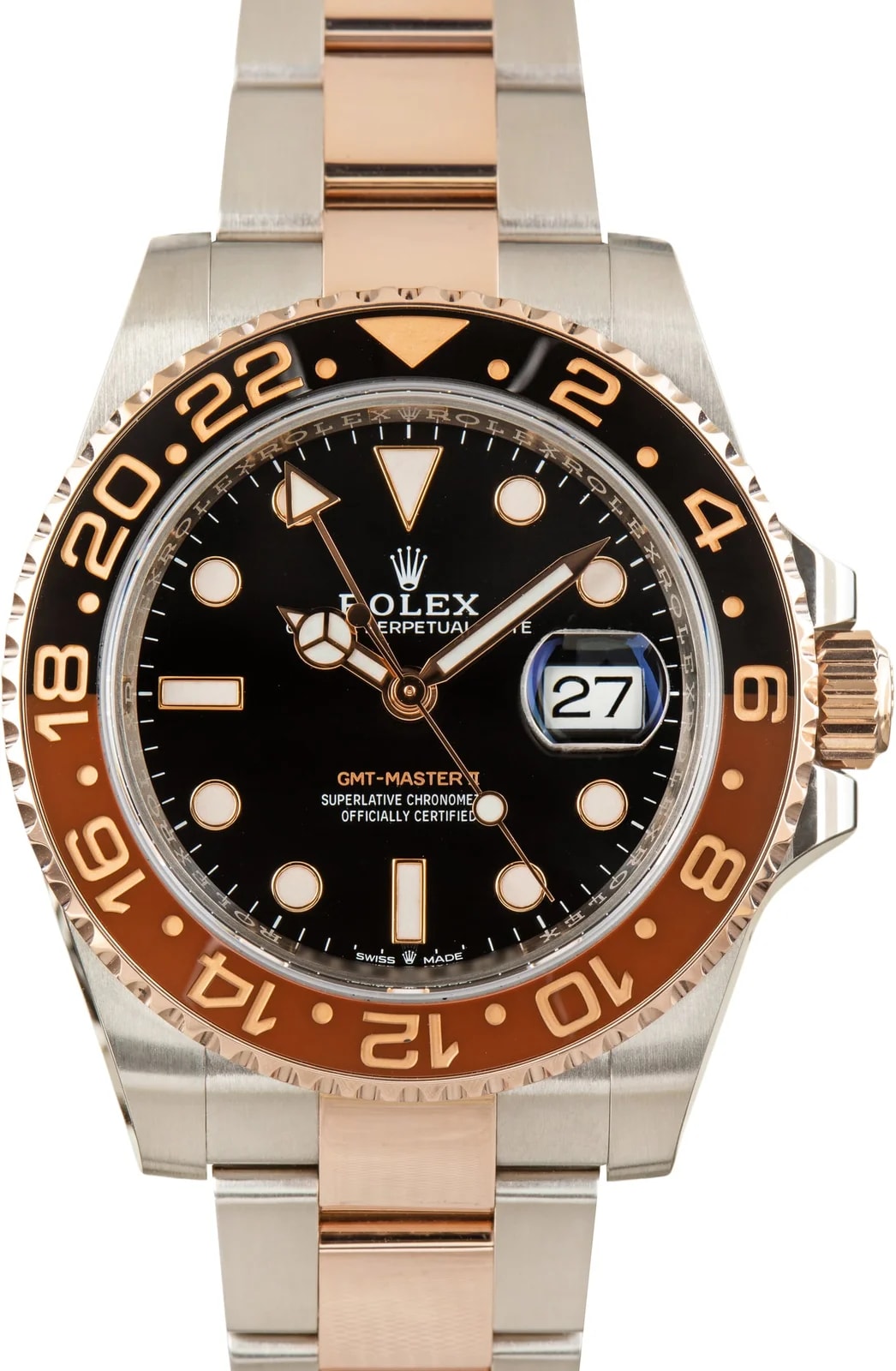 Rolex — Black Dial Rolex GMT-Master II Ref 126711CHNR Root Beer — Watch — resale