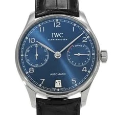 IWC — IWC Portugieser IW500710 42.3mm Stainless Steel Blue #WW1668 — Watch — resale