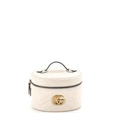 Gucci — Gucci GG Marmont Top Handle Cosmetic Case Matelasse Mini — Handbag — resale