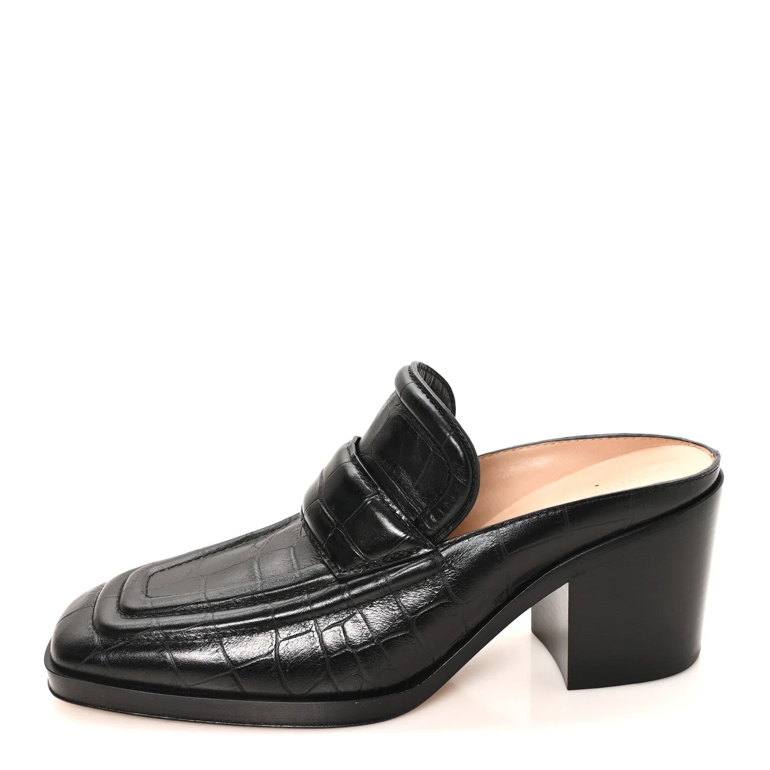 Bottega Veneta — Embossed Mules 39 — Designer Shoe — resale