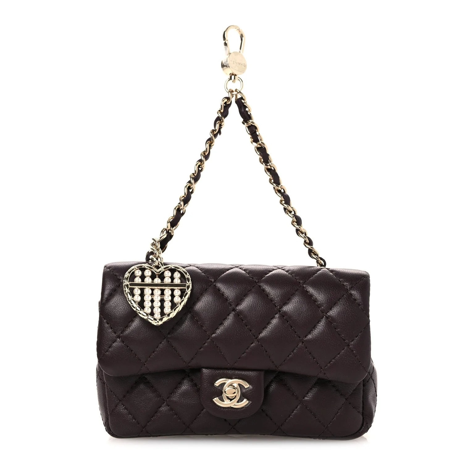 Chanel — Flap Bag Charm With Hook Dark — Accessory — resale