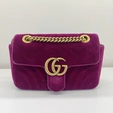 Gucci — Gucci Marmont GG Small V-Quilted Flap — Handbag — resale