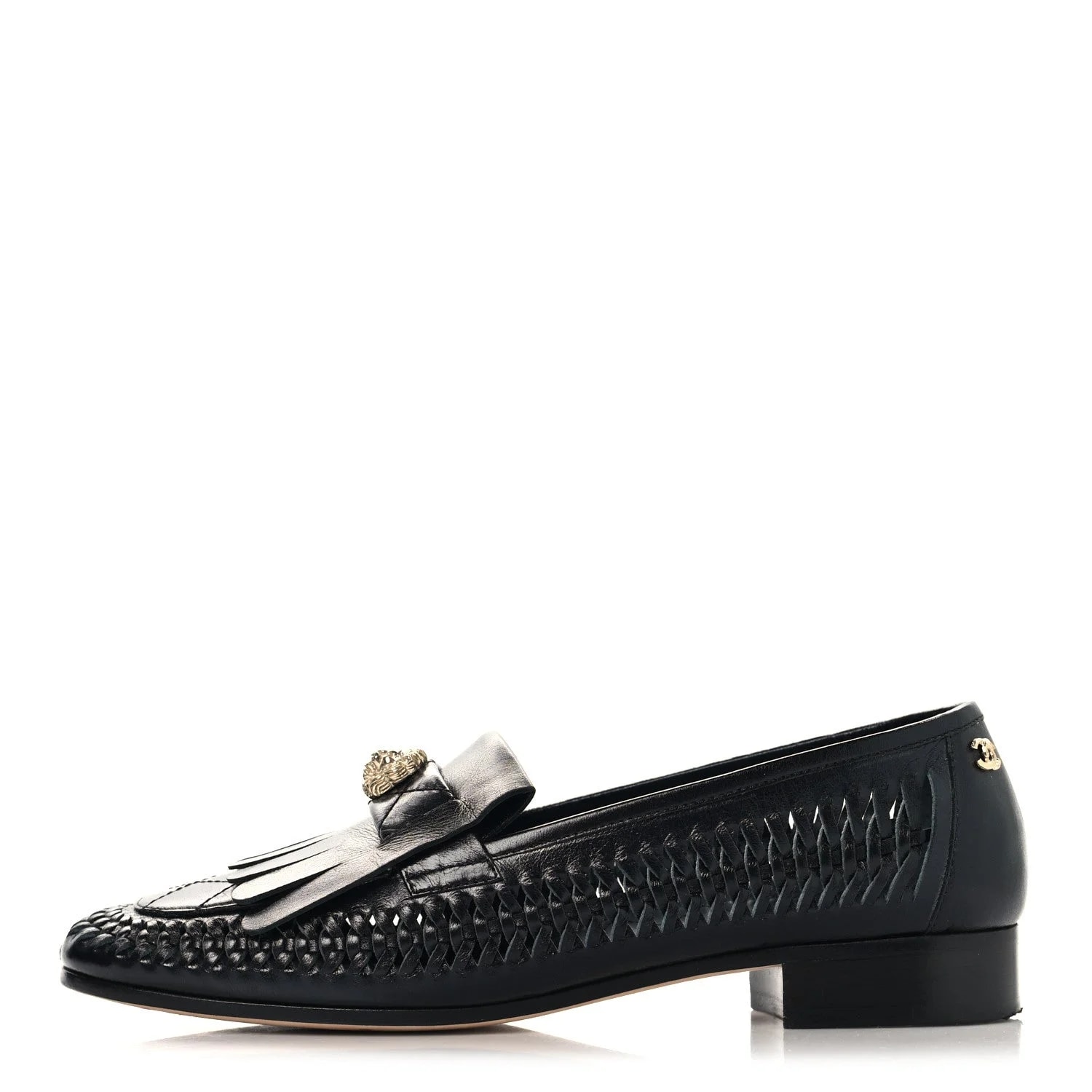Chanel — Braided Kangaroo Mocassin 38.5 — Designer Shoe — resale