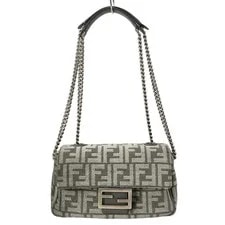 Fendi — Fendi Baguette Chain Midi 8BR793 Dark Viscose Polyester C — Handbag — resale