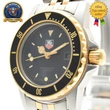 Tag Heuer — TAG Heuer 925.208H 1000 Gold Black Dial ’S Quartz — Watch — resale