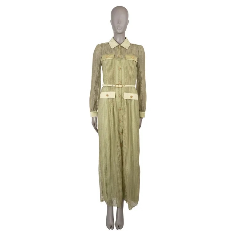 Gucci — Gucci Herbal Tea 2024 Horsebit Lace Maxi Shirt Dress 42 M — Clothing — resale