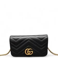 Gucci — Gucci Chevron GG Marmont Chain Flap Mini (ws062126a6r) — Handbag — resale