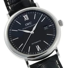 IWC — IWC Portofino IW356502 Automatic Cal.35110 Black Dial Leather — Watch — resale