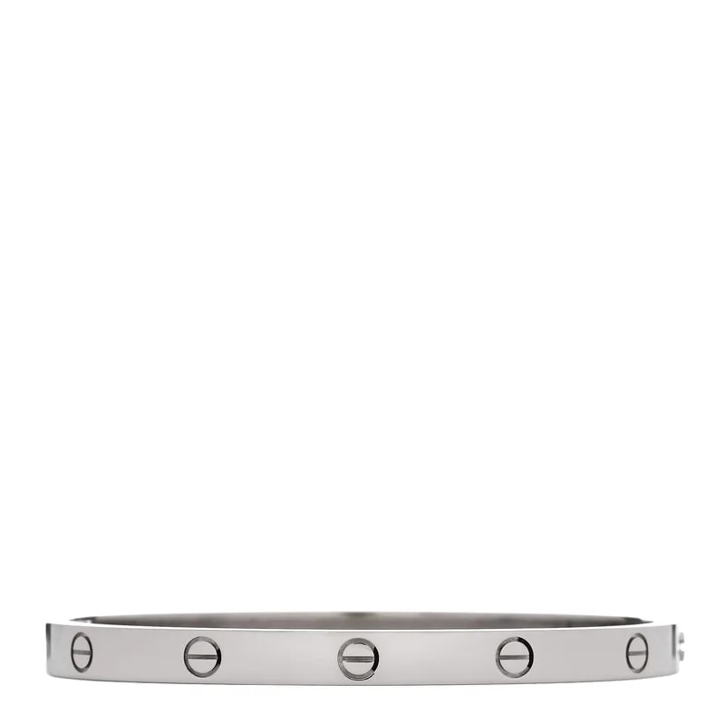 Cartier — 18K White Gold Medium Love Bracelet 17 — Jewelry — resale