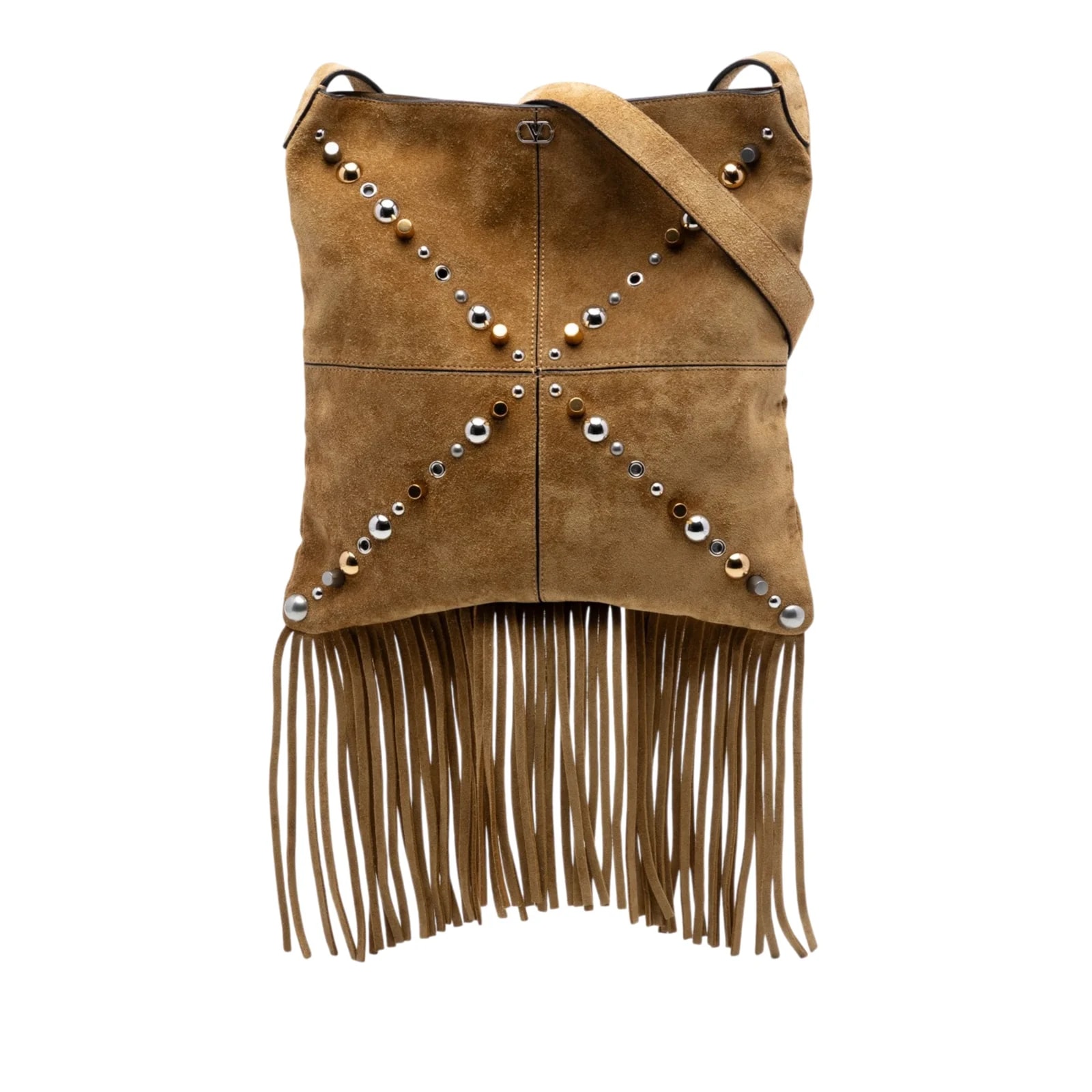 Valentino — Studded Nellcote Fringe Crossbody — Handbag — resale