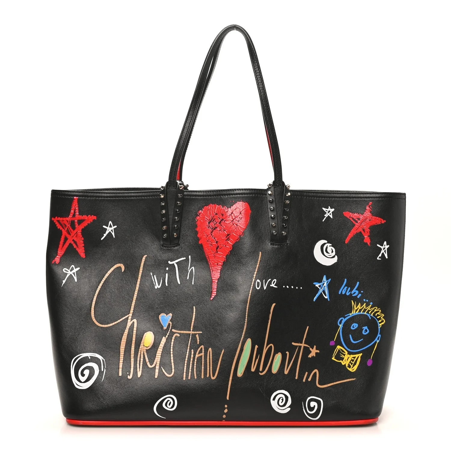 Christian Louboutin — Loubitag Spikes East West Cabata — Handbag — resale