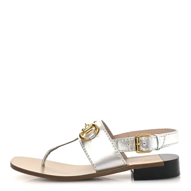 Gucci — Charlotte Horsebit Thong — Designer Shoe — resale