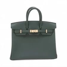 Hermès — Hermès Birkin 25 le Tournay Veal Mangrove Fittings G: — Handbag — resale