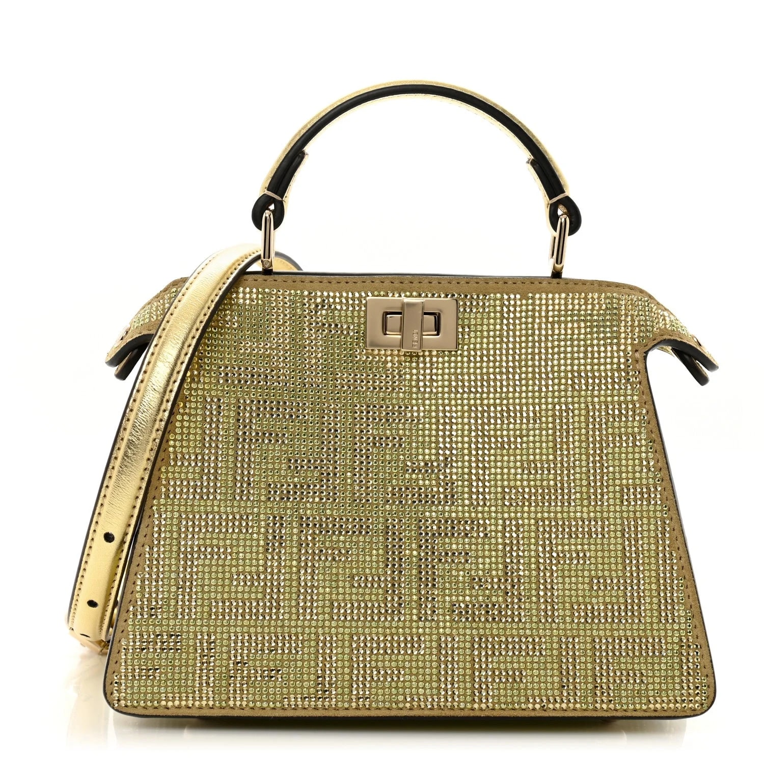 Fendi — Vitello Laminato Petite Peekaboo I SEE U Satchel Light — Handbag — resale