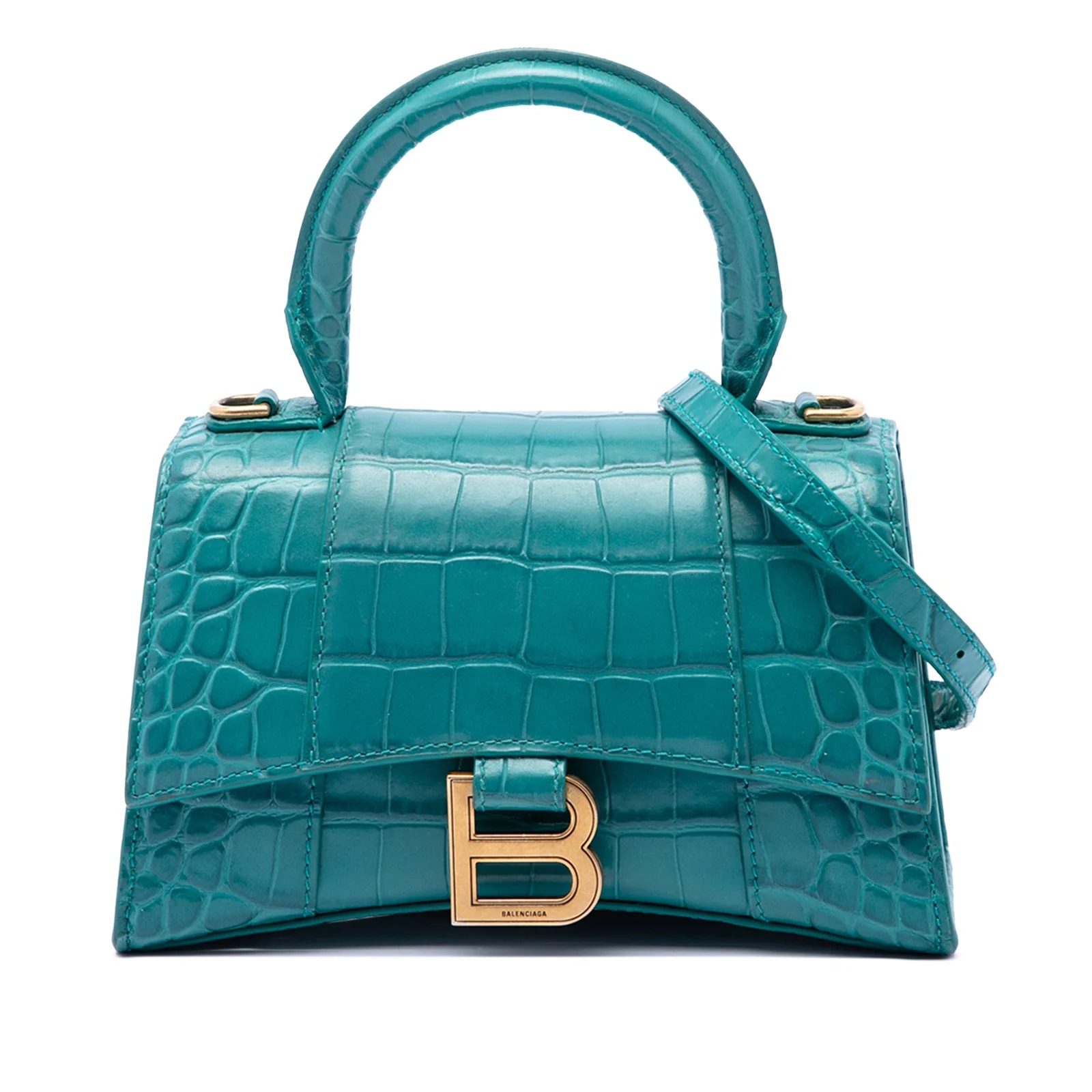 Balenciaga — Embossed Hourglass Top Handle XS — Handbag — resale