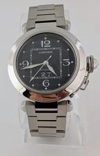 Cartier — Cartier Pasha C Black Dial Big Date W31053M7 35mm Automatic — Watch — resale