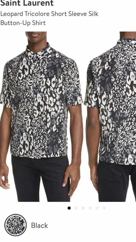 Saint Laurent — Saint Laurent ’S 2020 Leopard Print Shirt. 42/16. $990 — streetwear — resale